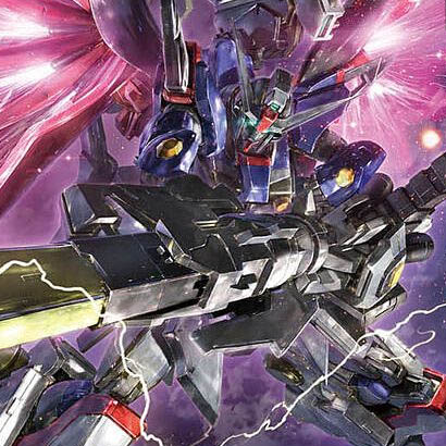 HG Destiny Gundam Spec II & Zeus Sillouette