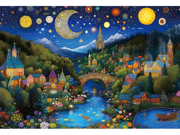 A peaceful and magical world at night 1000pcs (720mm x 490mm)