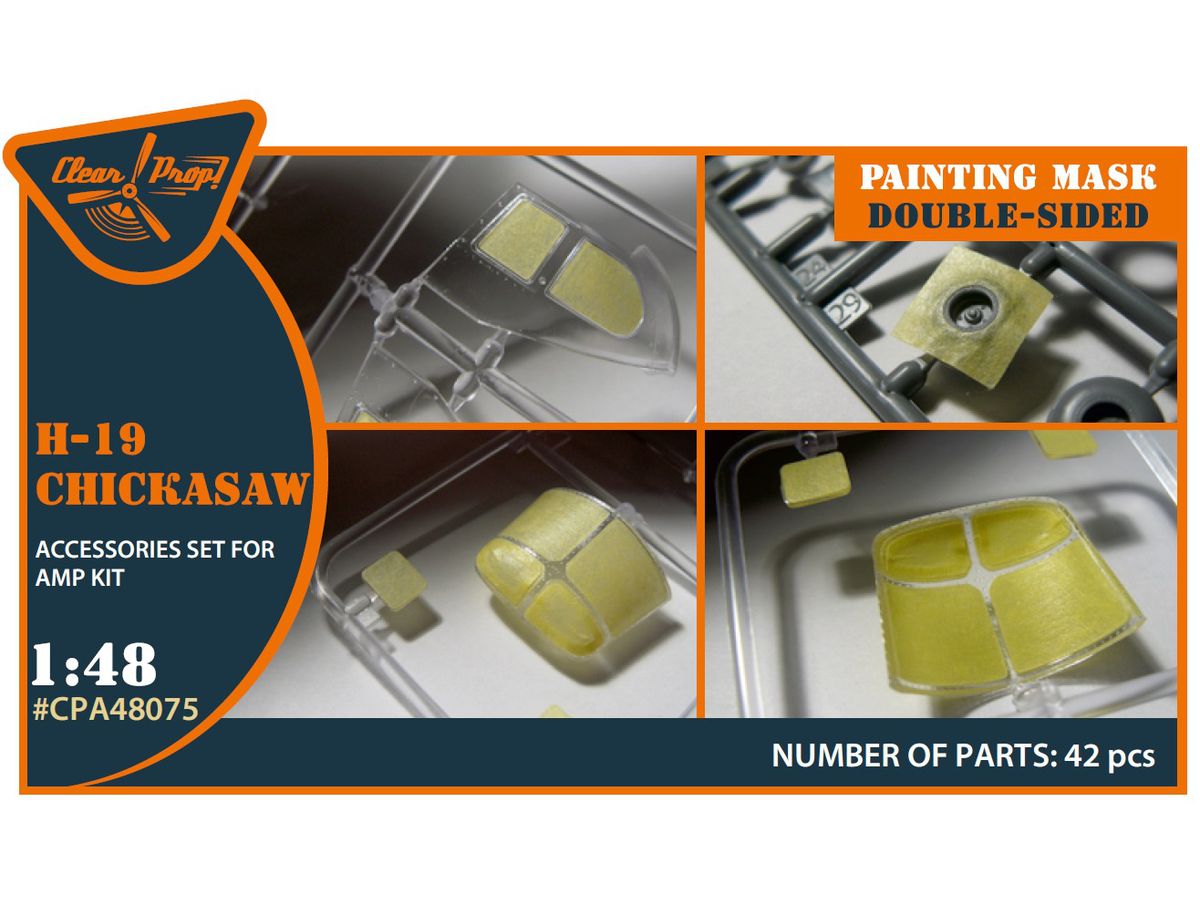 H-19 Chickasaw double-sided painting mask on yellow kabuki paper for AMP kit