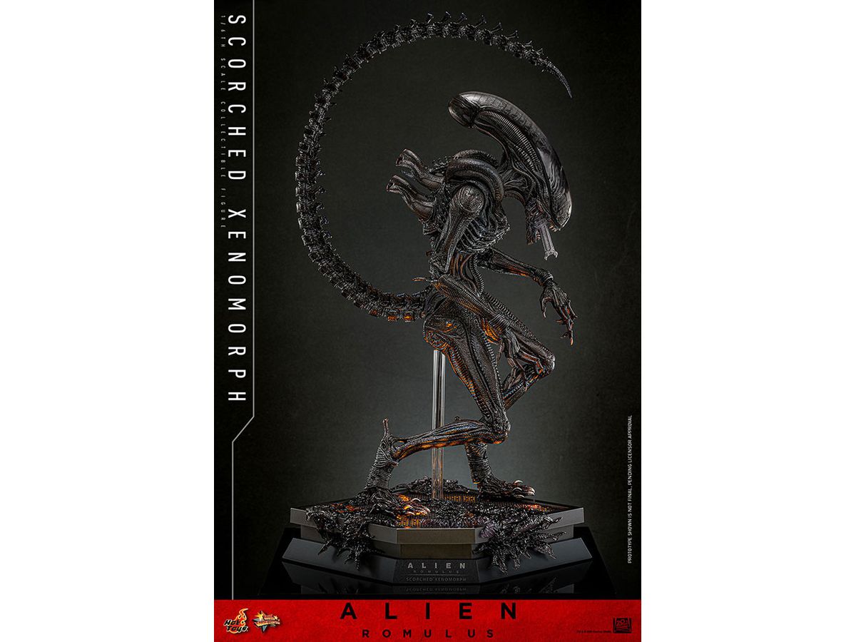 Movie Masterpiece - Fully Poseable Figure: Alien: Romulus - Scorched Xenomorph