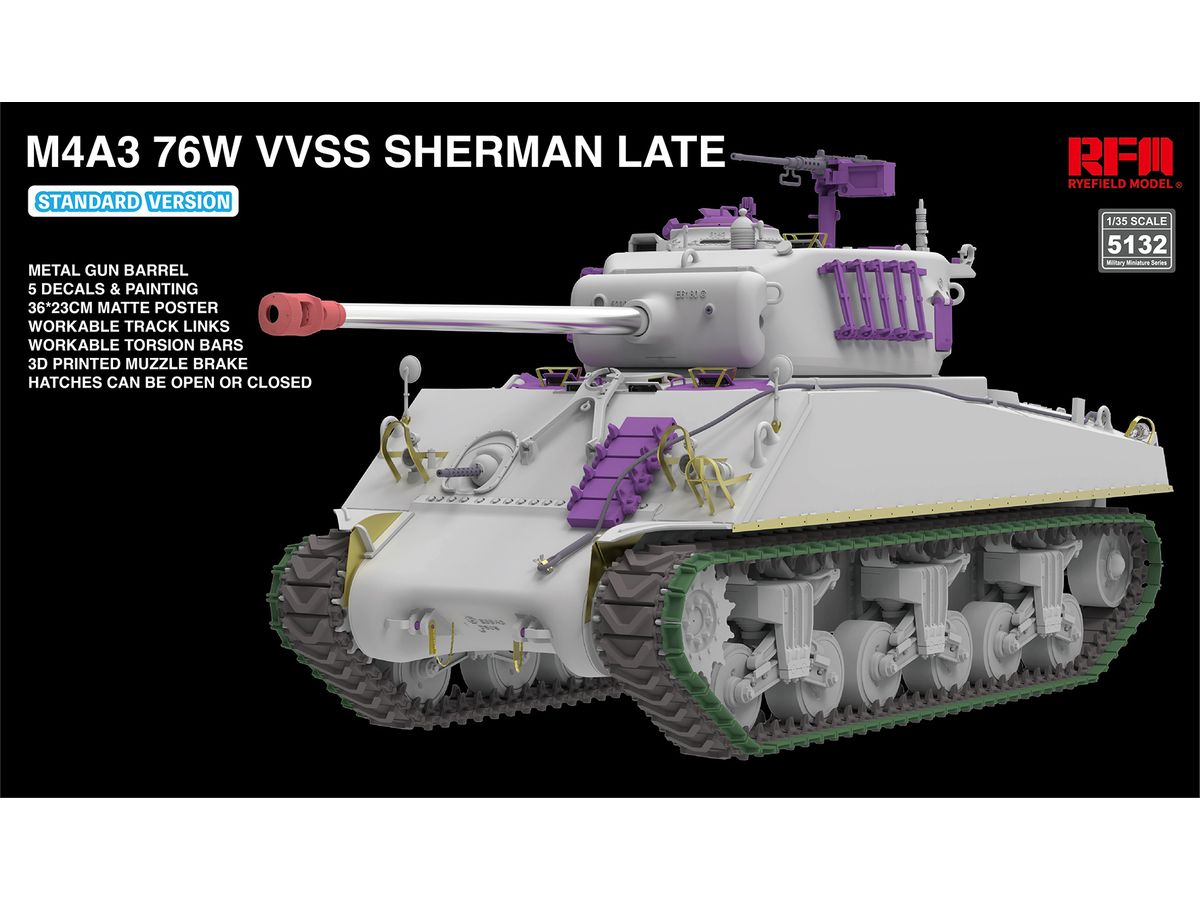 M4A3 76W VVSS SHERMAN LATE STANDARD VERSION