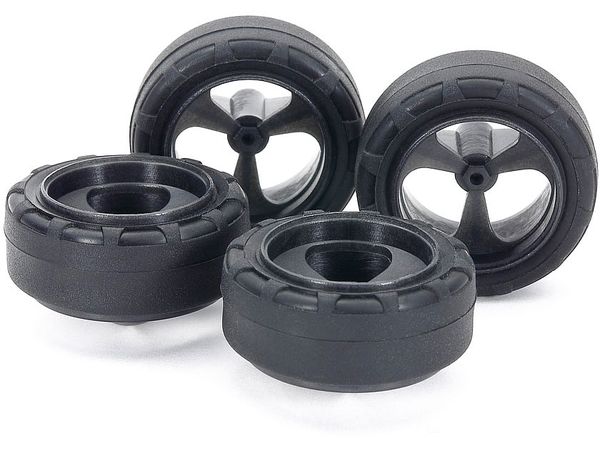 GP.541 Small Dia. Low Friction Narrow Tires (24mm) & Carbon Wheels (3-Spoke)