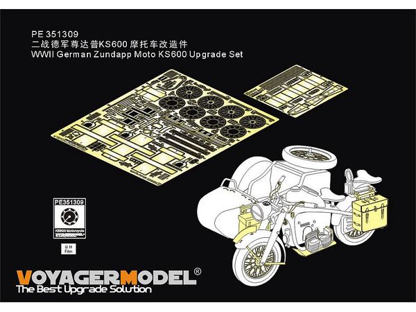 WWII German Zundapp Moto KS600 Upgrade Set (For TAMIYA 35384)